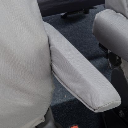 Picture of UK Custom Covers Ford Transit Custom Seat Covers Cotton-Backed PU (2013-2023) - Front & Rear (5 seats) - Grey | SC275G-131G