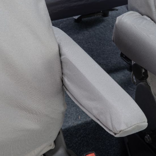 Picture of UK Custom Covers Ford Transit Custom Seat Covers Cotton-Backed PU (2013-2023) - Front & Rear (5 seats) - Grey | SC275G-131G