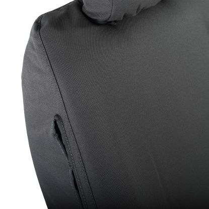 Picture of UK Custom Covers Citroen Dispatch Cotton-Backed Front Seat Covers (2016 Onwards) Black - Single/Double WITH Pull Down Tray | SC294B