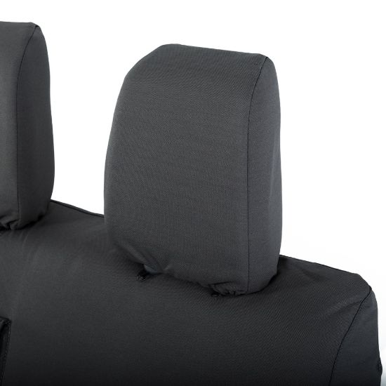 Picture of UK Custom Covers Citroen Dispatch Cotton-Backed Front Seat Covers (2016 Onwards) Black - Single/Double WITH Pull Down Tray | SC294B