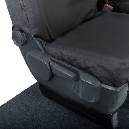 Picture of UK Custom Covers Citroen Dispatch Cotton-Backed Front Seat Covers (2016 Onwards) Black - Single/Double WITH Pull Down Tray | SC294B