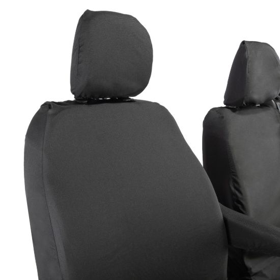 Picture of UK Custom Covers Vauxhall Vivaro Seat Covers Cotton-Backed PU (2014-2019) - Front Single/Double NO Split Passenger Seat | SC296B