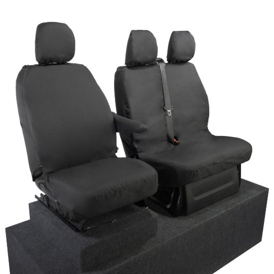 Picture of UK Custom Covers Fiat Talento Front Seat Covers Cotton-Backed (2016 Onwards) - Single/Double No Split Passenger Base | SC296B