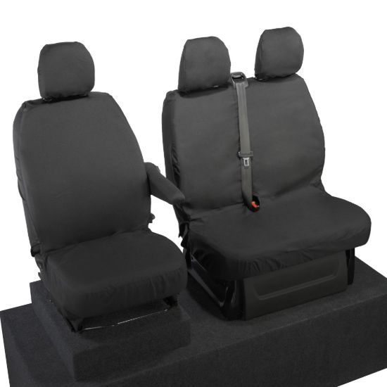 Picture of UK Custom Covers Fiat Talento Front Seat Covers Cotton-Backed (2016 Onwards) - Single/Double No Split Passenger Base | SC296B