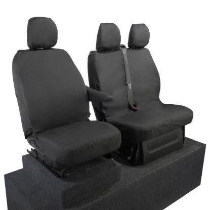 Picture of UK Custom Covers Fiat Talento Front Seat Covers Cotton-Backed (2016 Onwards) - Single/Double No Split Passenger Base | SC296B