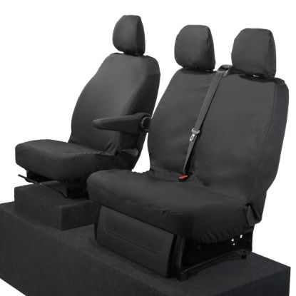 Picture of UK Custom Covers Fiat Talento Front Seat Covers Cotton-Backed (2016 Onwards) - Single/Double No Split Passenger Base | SC296B