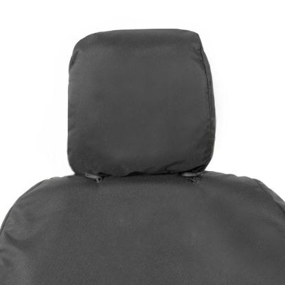 Picture of UK Custom Covers Ford Transit Custom Seat Covers Cotton-Backed PU (2013-2023) - Driver Only / Black | SC307B