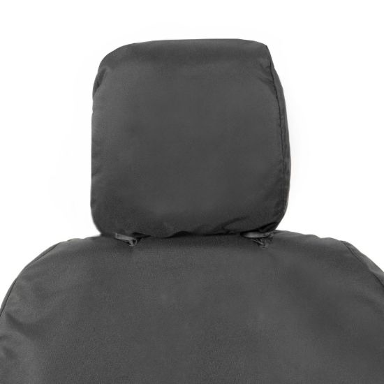 Picture of UK Custom Covers Ford Transit Custom Seat Covers Cotton-Backed PU (2013-2023) - Driver Only / Black | SC307B