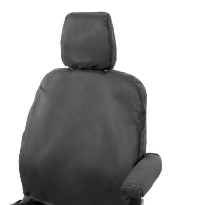 Picture of UK Custom Covers Ford Transit Custom Seat Covers Cotton-Backed PU (2013-2023) - Driver Only / Black | SC307B