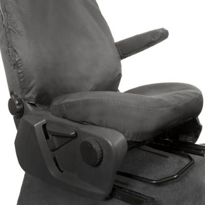 Picture of UK Custom Covers Ford Transit Custom Seat Covers Cotton-Backed PU (2013-2023) - Driver Only / Black | SC307B