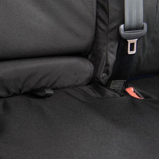 Picture of UK Custom Covers MAN TGE Front & Rear Seat Covers Cotton-Backed (2017 Onwards) Black - With Front Folding Middle Seat | SC308B-416B