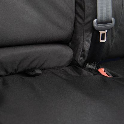 Picture of UK Custom Covers VW Crafter Cotton-Backed Front & Rear Seat Covers (2017 Onwards) Black - Front Single/Double With Folding Middle Seat | SC308B-416B