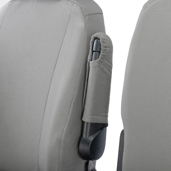 Picture of UK Custom Covers MAN TGE Front Seat Covers Cotton-Backed (2017 Onwards) Grey - With Folding Middle Seat | SC308G