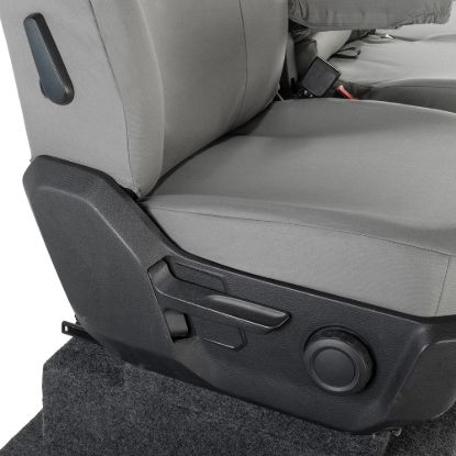 Picture of UK Custom Covers VW Crafter Cotton-Backed Front Seat Covers (2017 Onwards) Grey - Single/Double With Folding Middle Seat | SC308G