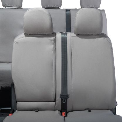 Picture of UK Custom Covers MAN TGE Front & Rear Seat Covers Cotton-Backed (2017 Onwards) Grey - With Front Folding Middle Seat | SC308G-416G