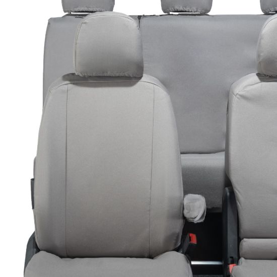 Picture of UK Custom Covers MAN TGE Front & Rear Seat Covers Cotton-Backed (2017 Onwards) Grey - With Front Folding Middle Seat | SC308G-416G