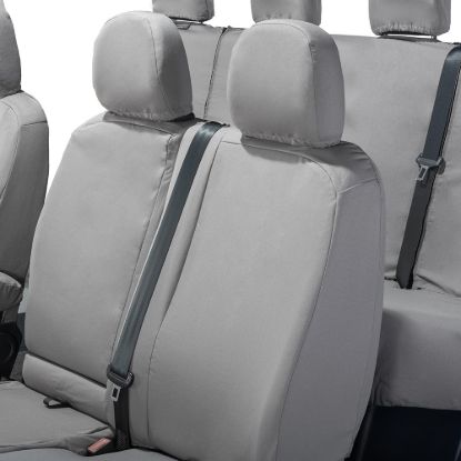 Picture of UK Custom Covers MAN TGE Front & Rear Seat Covers Cotton-Backed (2017 Onwards) Grey - With Front Folding Middle Seat | SC308G-416G