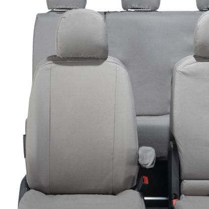 Picture of UK Custom Covers VW Crafter Cotton-Backed Front & Rear Seat Covers (2017 Onwards) Grey - Front Single/Double With Folding Middle Seat | SC308G-416G