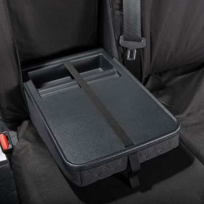 Picture of UK Custom Covers Ford Transit Custom Seat Covers Cotton-Backed PU (2023+) - Front (single/Double WITH pull Down Tray / Black | SC334B