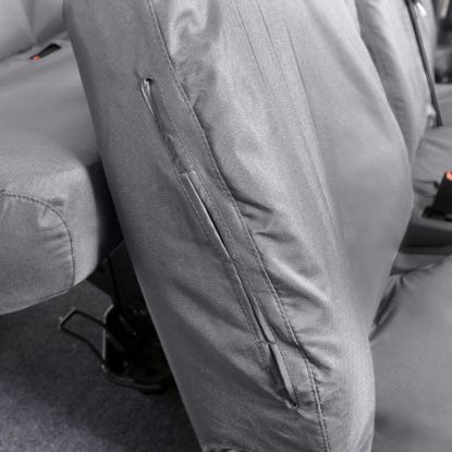 Picture of UK Custom Covers Ford Transit Custom Seat Covers Cotton-Backed PU (2023+) - Front & Rear (6 Seat With Front No Down Tray) - Grey | SC335G-131G