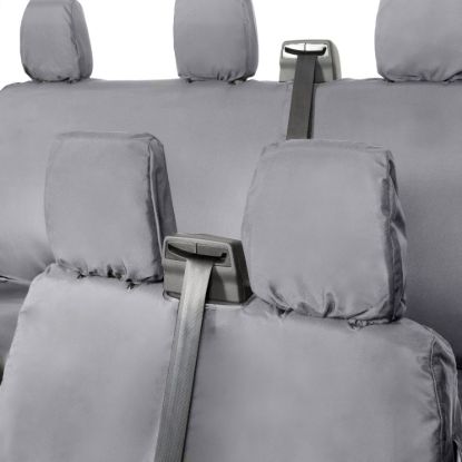 Picture of UK Custom Covers Ford Transit Custom Seat Covers Cotton-Backed PU (2023+) - Front & Rear (6 Seat With Front No Down Tray) - Grey | SC335G-131G