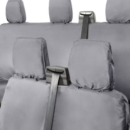 Picture of UK Custom Covers Ford Transit Custom Seat Covers Cotton-Backed PU (2023+) - Front & Rear (6 Seat With Front No Down Tray) - Grey | SC335G-131G