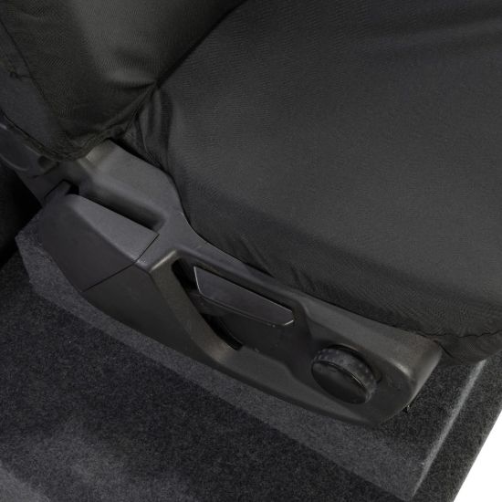 Picture of UK Custom Covers Ford Transit Custom Seat Covers Cotton-Backed PU (2023+) - Front & Rear (5 Seats) - Black | SC336B-131B