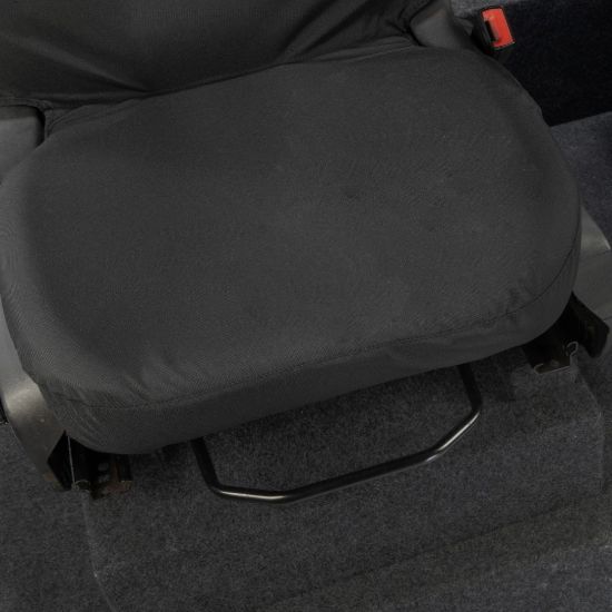Picture of UK Custom Covers Ford Transit Custom Seat Covers Cotton-Backed PU (2023+) - Front & Rear (5 Seats) - Black | SC336B-131B