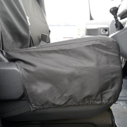 Picture of UK Custom Covers Citroen Dispatch Cotton-Backed Front Seat Covers (2016 Onwards) Black - Single/Double NO Pull Down Tray | SC367B