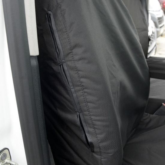 Picture of UK Custom Covers Citroen Dispatch Cotton-Backed Front Seat Covers (2016 Onwards) Black - Single/Double NO Pull Down Tray | SC367B