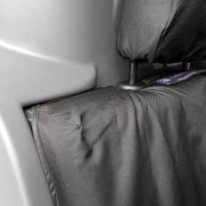 Picture of UK Custom Covers Citroen Dispatch Cotton-Backed Front & Rear Seat Covers (2016 Onwards) Black - Front Single/Double NO Pull Down Tray | SC367B-422B