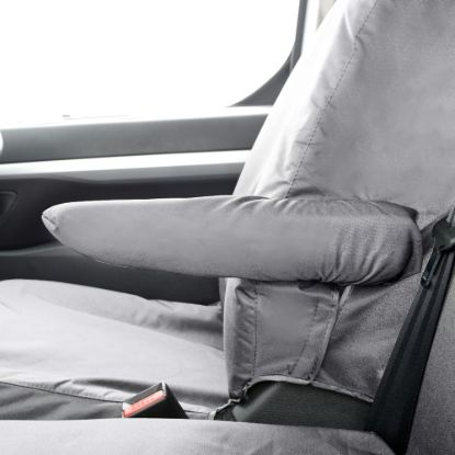Picture of UK Custom Covers Citroen Dispatch Cotton-Backed Front Seat Covers (2016 Onwards) Grey - Single/Double NO Pull Down Tray | SC367G