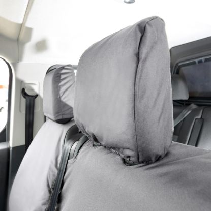 Picture of UK Custom Covers Citroen Dispatch Cotton-Backed Front Seat Covers (2016 Onwards) Grey - Single/Double NO Pull Down Tray | SC367G