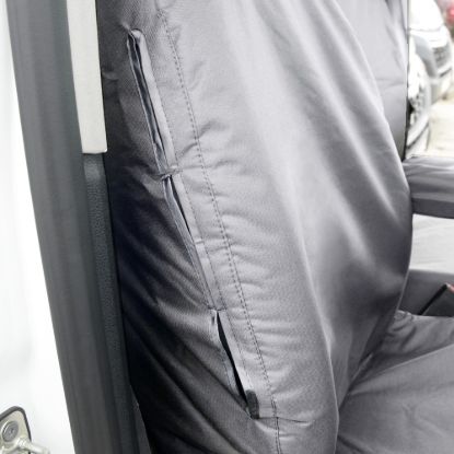 Picture of UK Custom Covers Citroen Dispatch Cotton-Backed Front Seat Covers (2016 Onwards) Grey - Single/Double NO Pull Down Tray | SC367G