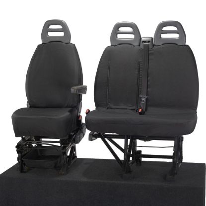 Picture of UK Custom Covers Citroen Relay Cotton-Backed Front Seat Covers (2006-2022) - With Pull Down Tray | SC380B