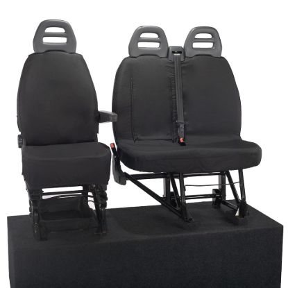 Picture of UK Custom Covers Citroen Relay Cotton-Backed Front Seat Covers (2006-2022) - With Pull Down Tray | SC380B