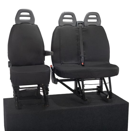 Picture of UK Custom Covers Citroen Relay Cotton-Backed Front Seat Covers (2006-2022) - With Pull Down Tray | SC380B