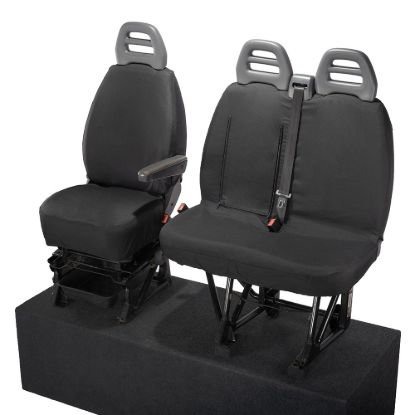 Picture of UK Custom Covers Citroen Relay Cotton-Backed Front Seat Covers (2006-2022) - With Pull Down Tray | SC380B