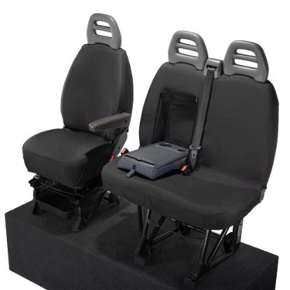 Picture of UK Custom Covers Citroen Relay Cotton-Backed Front Seat Covers (2006-2022) - With Pull Down Tray | SC380B