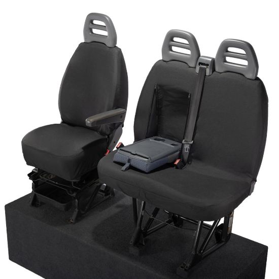 Picture of UK Custom Covers Citroen Relay Cotton-Backed Front Seat Covers (2006-2022) - With Pull Down Tray | SC380B