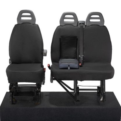 Picture of UK Custom Covers Citroen Relay Cotton-Backed Front Seat Covers (2006-2022) - With Pull Down Tray | SC380B