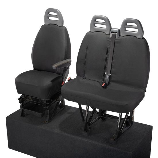 Picture of UK Custom Covers Fiat Ducato Cotton-Backed Front Seat Covers (2006-2022) - With Pull Down Tray | SC380B