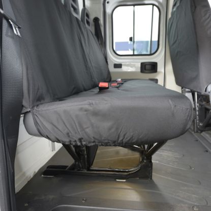 Picture of UK Custom Covers Citroen Relay Cotton-Backed Front & Rear Seat Covers (2006-2022) - With Front Pull Down Tray | SC380B-381B