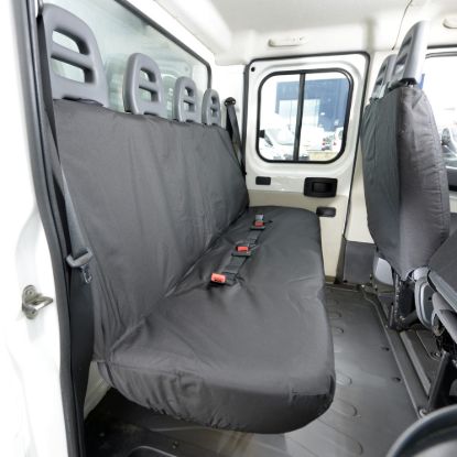 Picture of UK Custom Covers Citroen Relay Cotton-Backed Front & Rear Seat Covers (2006-2022) - With Front Pull Down Tray | SC380B-381B