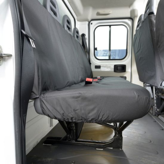 Picture of UK Custom Covers Vauxhall Movano Seat Covers Cotton-Backed PU (2022 Onwards) - Rear | SC381B