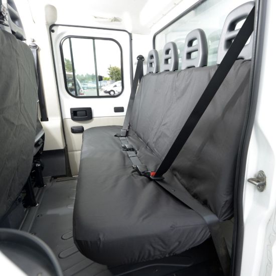 Picture of UK Custom Covers Vauxhall Movano Seat Covers Cotton-Backed PU (2022 Onwards) - Rear | SC381B