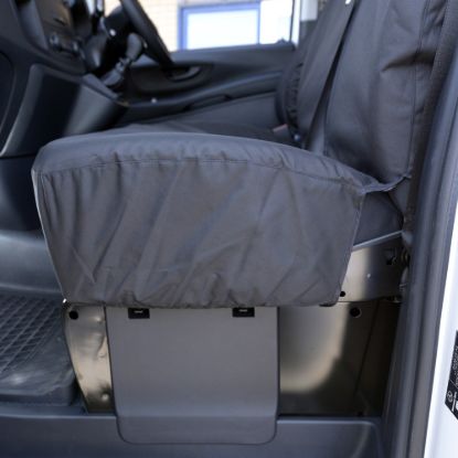 Picture of UK Custom Covers Mercedes Vito Front Seat Covers Cotton-Backed PU (2014 Onwards) - No Split Passenger Base | SC382B