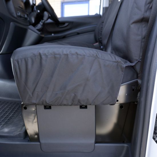 Picture of UK Custom Covers Mercedes Vito Front Seat Covers Cotton-Backed PU (2014 Onwards) - No Split Passenger Base | SC382B