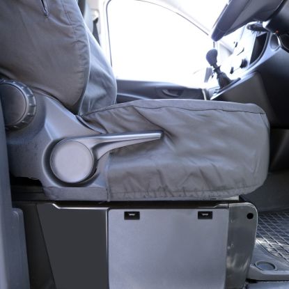 Picture of UK Custom Covers Mercedes Vito Front Seat Covers Cotton-Backed PU (2014 Onwards) - No Split Passenger Base | SC382B