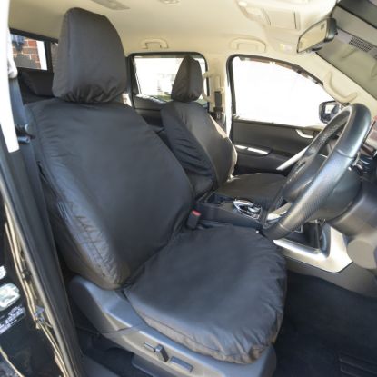 Picture of UK Custom Covers Mercedes X Class Front & Rear Seat Covers Cotton-Backed PU (2017-2020) | SC383B-384B